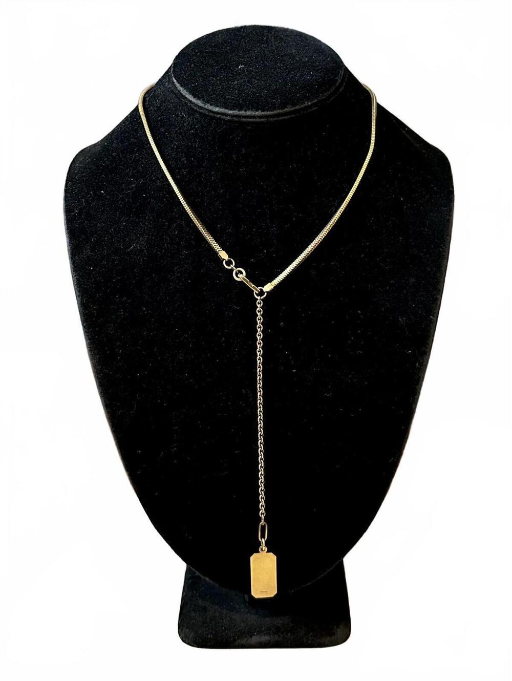 Vintage FORSTNER 1/20 12K GF Gold Filled Snake Chain Watch Chain Lariat Necklace